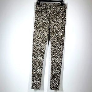 American Eagle Next Level Leopard Hi Rise Jeggings 4 Long NWOT